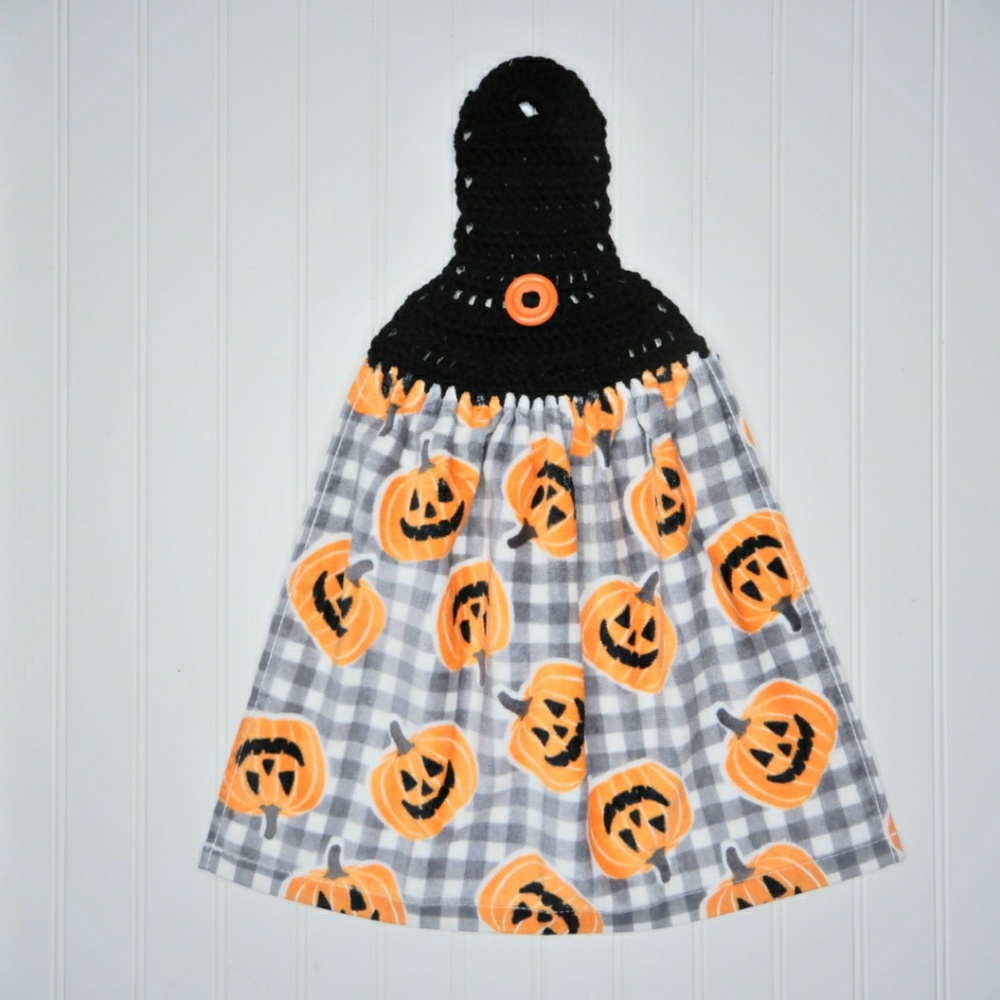 Pumpkin Crochet Top Towel